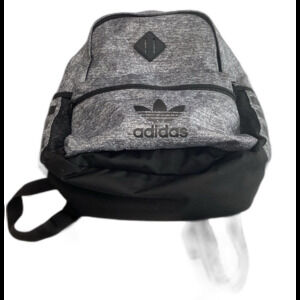 Adidas Backpack Unisex 17" Black and Gray 3 Stripe Graphic LNWOT